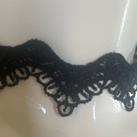Black Embroidered Lace Chocker Necklace - Picture 2 of 3